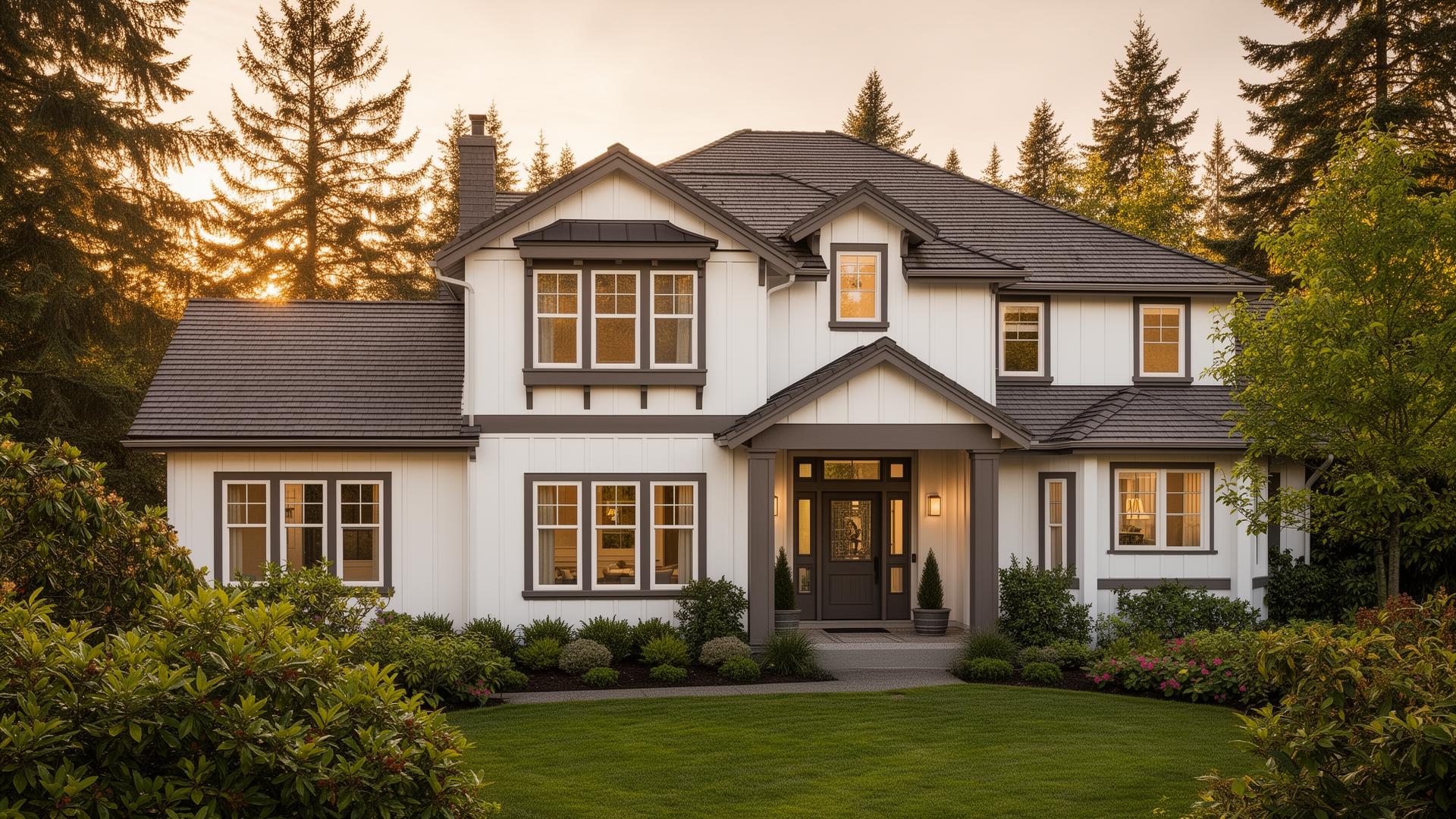 Painted craftsman home exterior